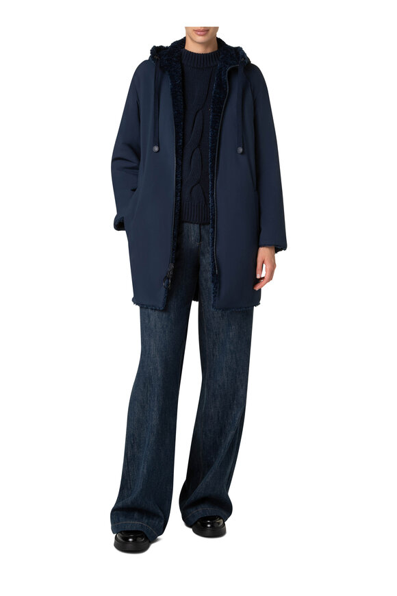 Akris Punto - Mix Media Navy Blue Jacket