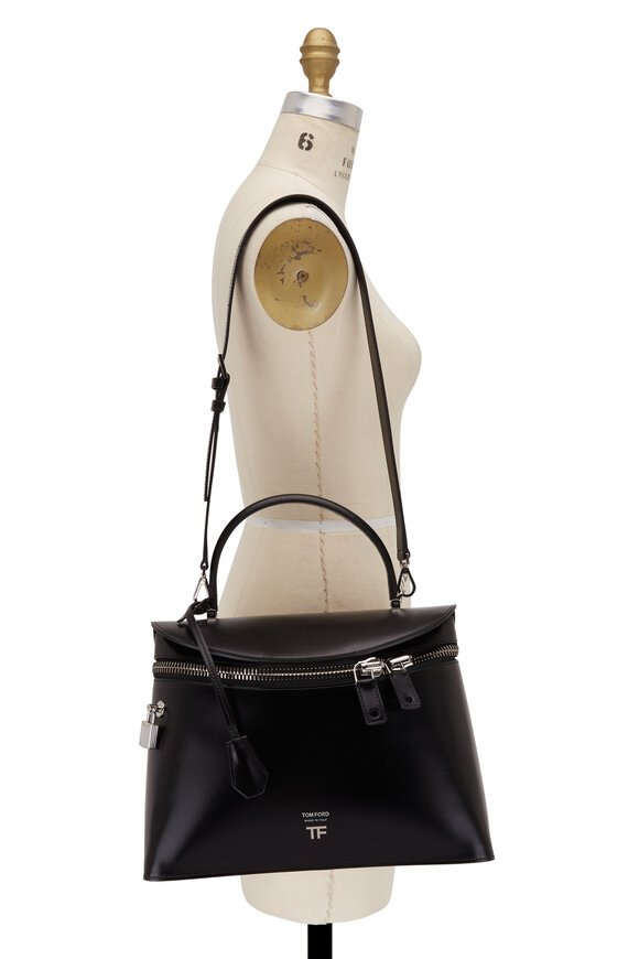 Tom Ford - Metro Black Palmettao Leather Top Handle Bag