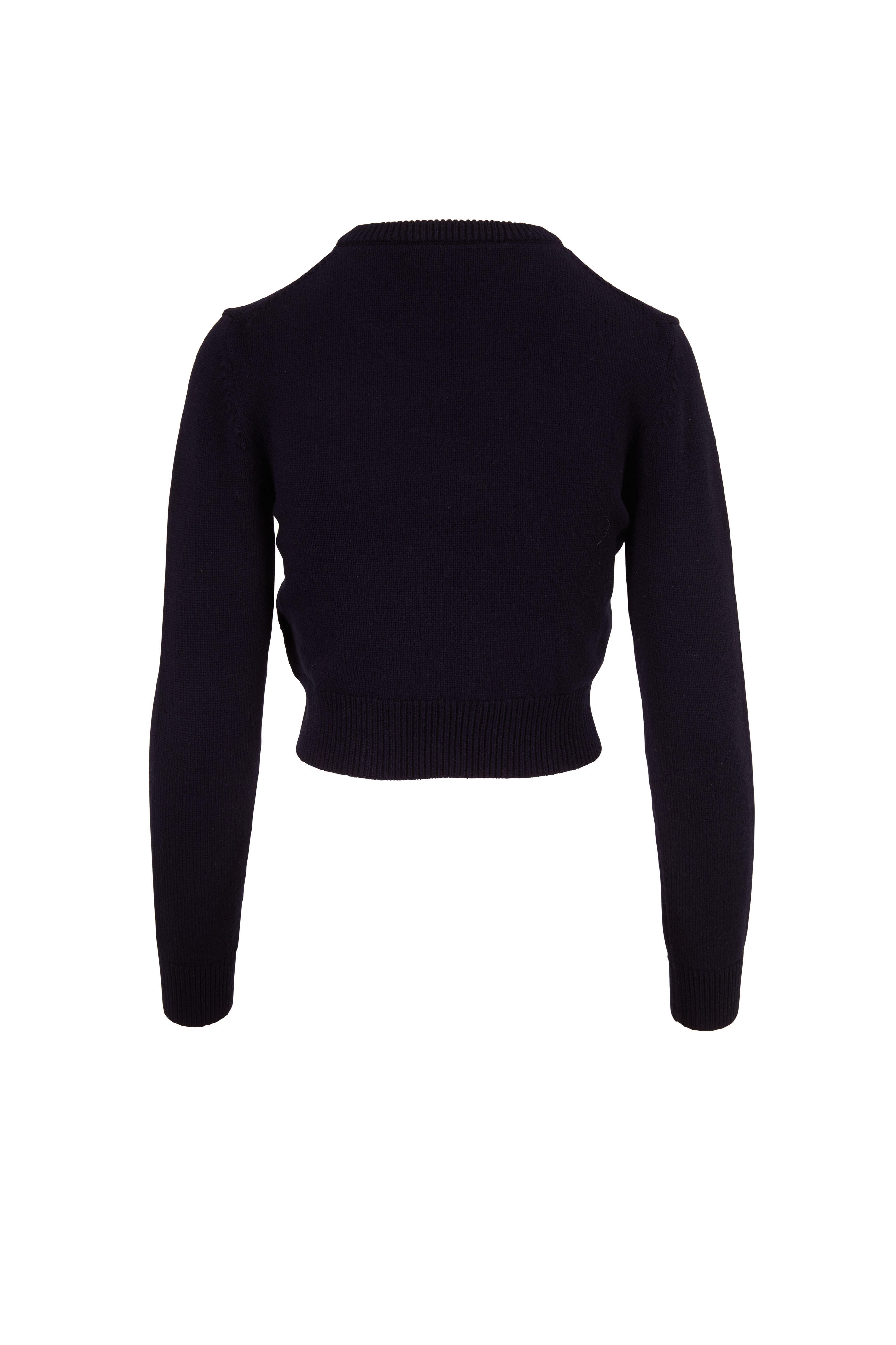 Michael Kors Collection - Midnight Cashmere Anchor Embellished Sweater - view 2