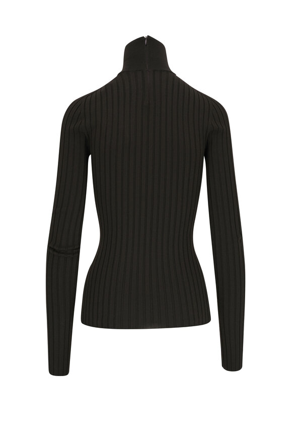 Dolce & Gabbana - Dark Brown Ribbed Turtleneck 