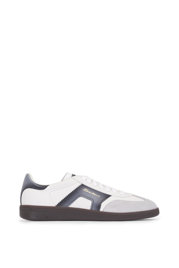 Santoni Olympic White & Gray Low Top Sneaker - view 3