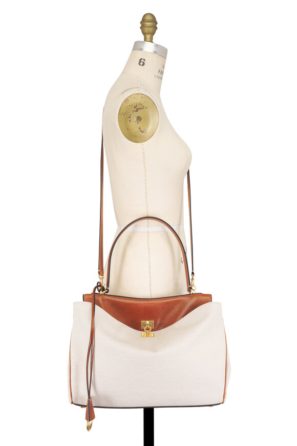 Balenciaga Medium Rodeo Natural & Tan Cowboy Top Handle Bag - view 5