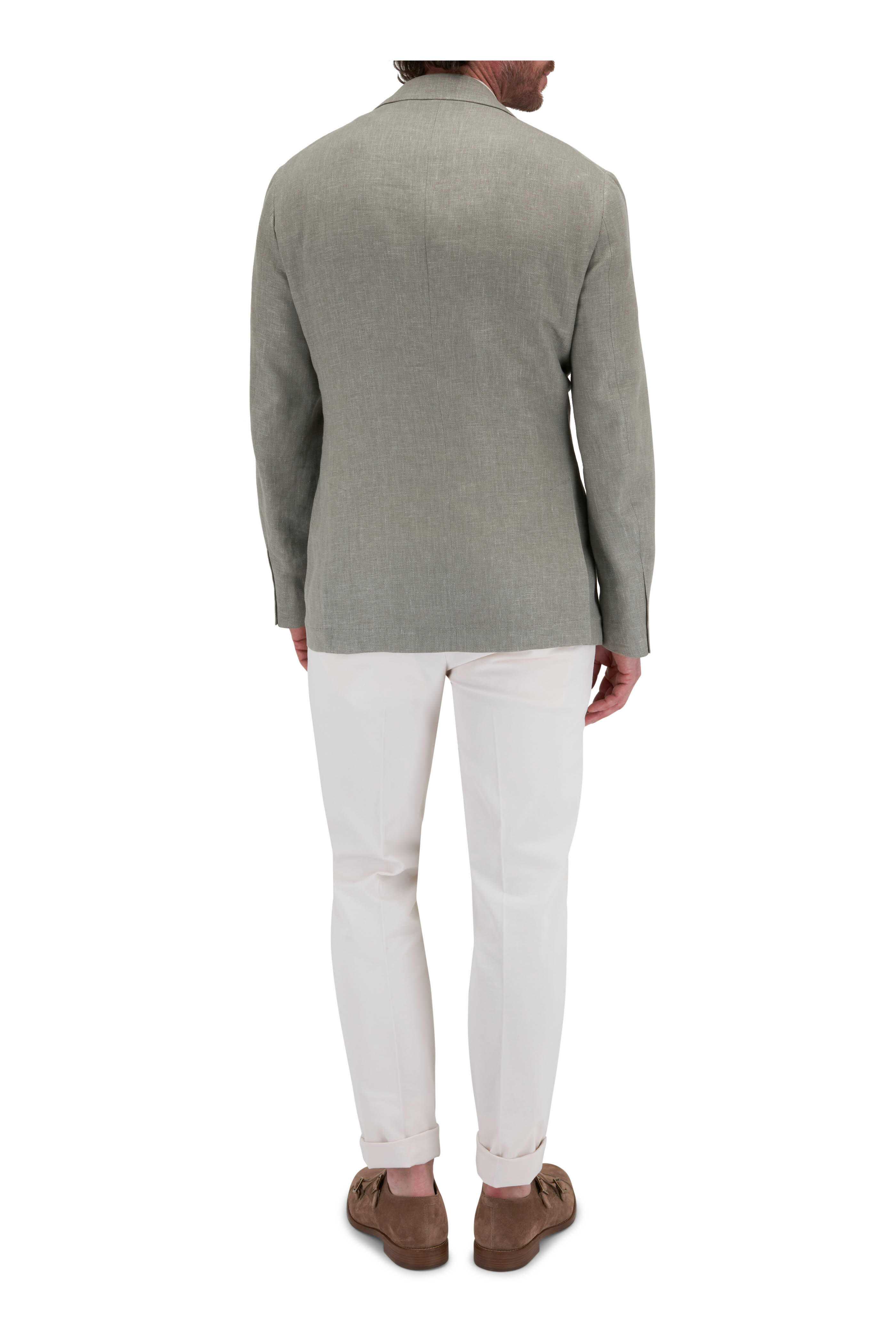 Brunello Cucinelli - Sage Linen, Wool & Silk Blend Sportcoat