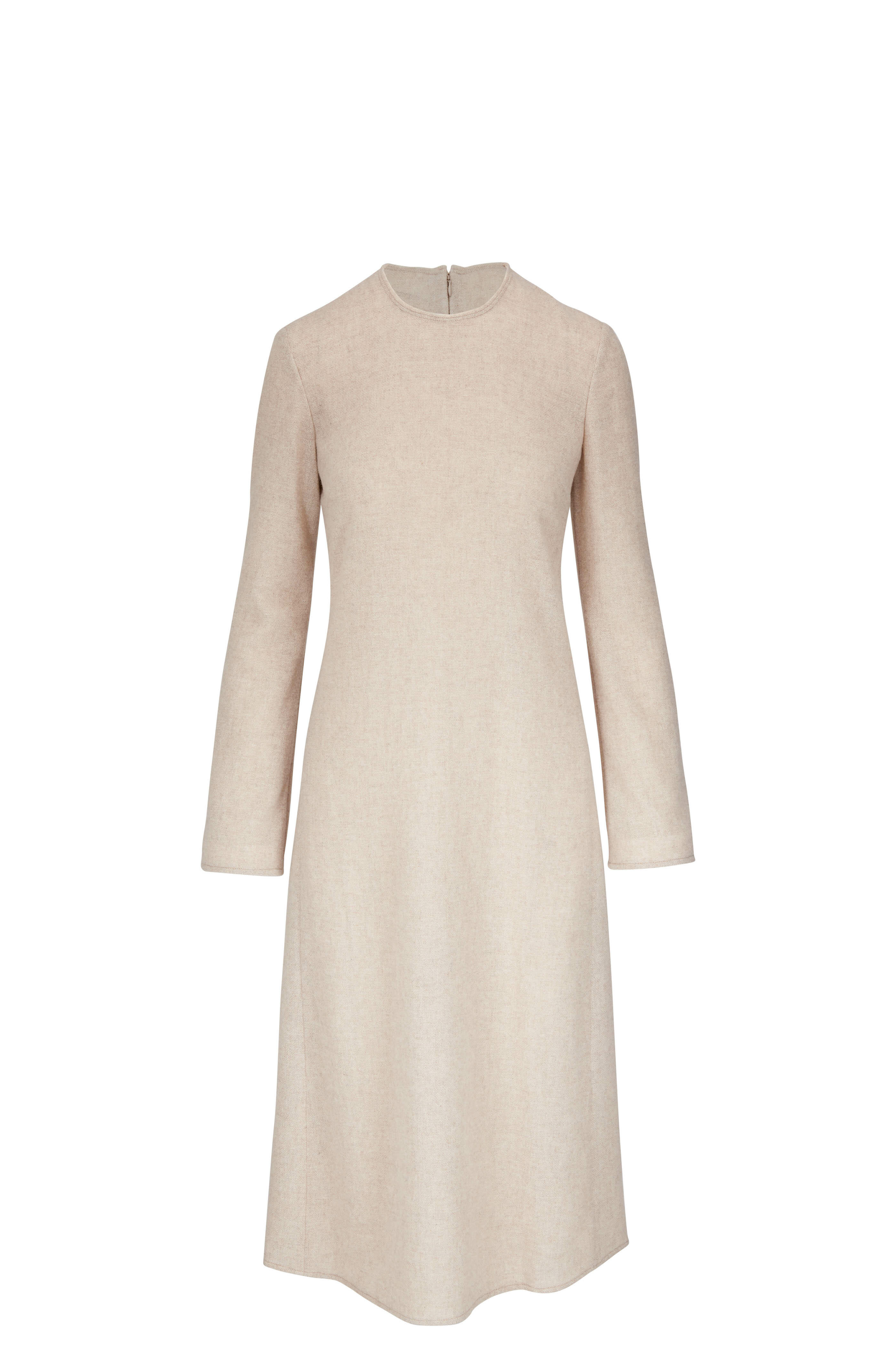 Chloé - Sandy Khaki Cashmere & Wool Dress