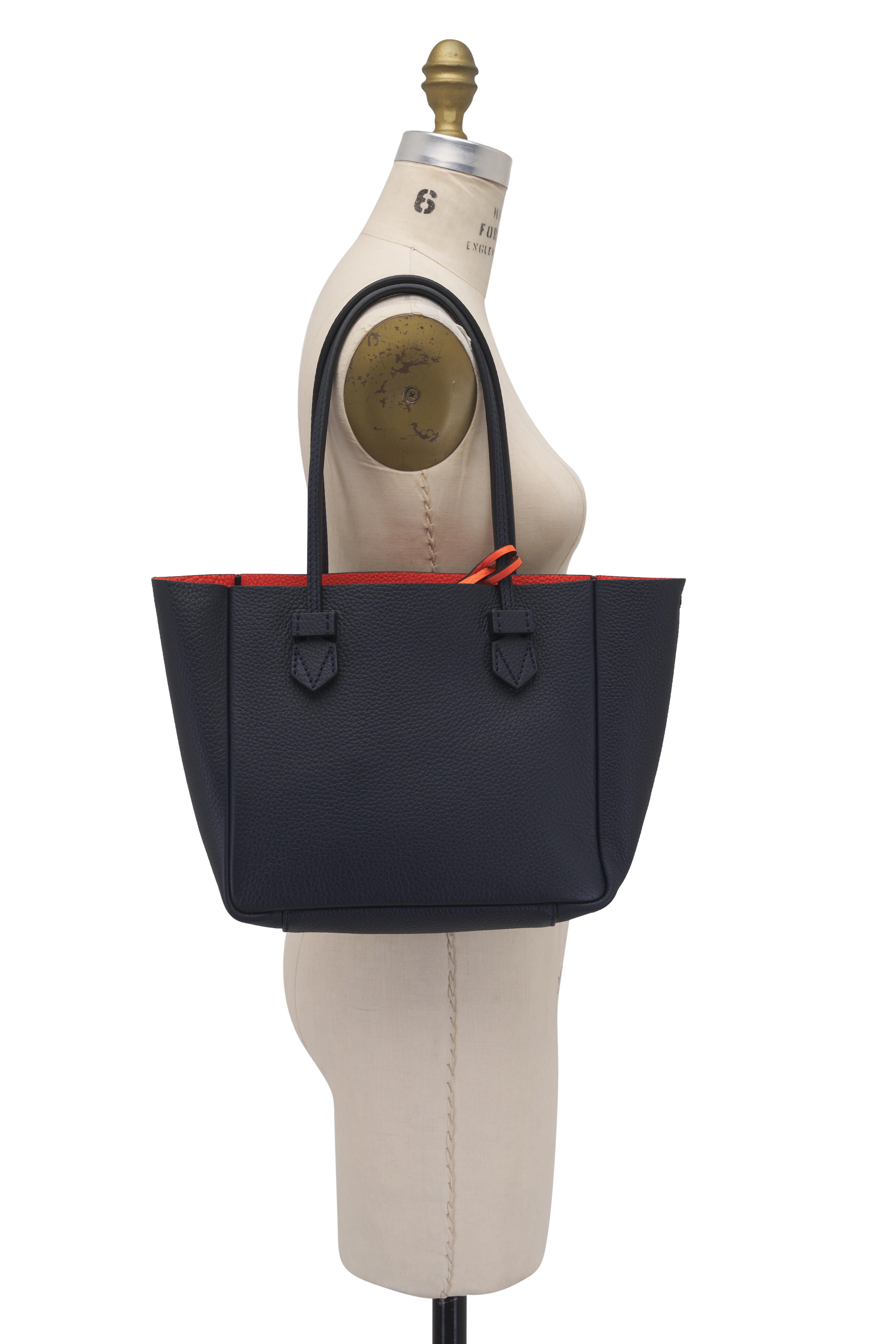 Moreau Paris - Mini Vincennes Navy & Orange Reversible Tote
