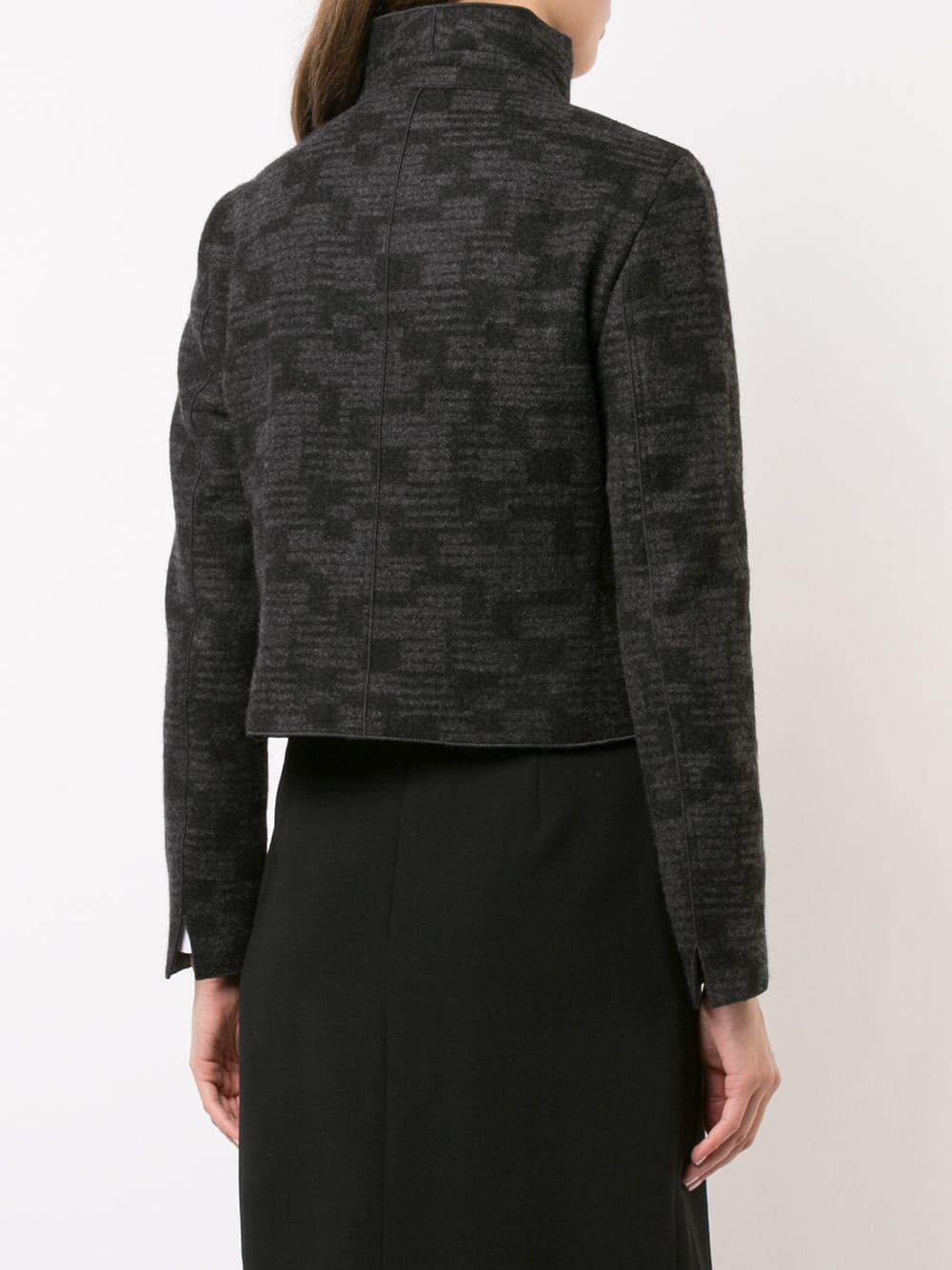 Akris - Rhode Island Slate Gray Cashmere Tweed Jacket