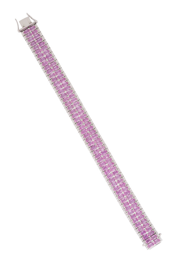 Lowy & Co Pink Sapphire & Diamond Bracelet - view 1