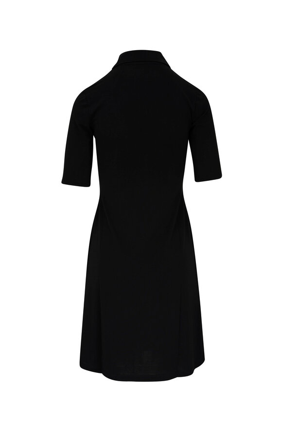 Vince - Black Elbow Sleeve Polo Shirtdress