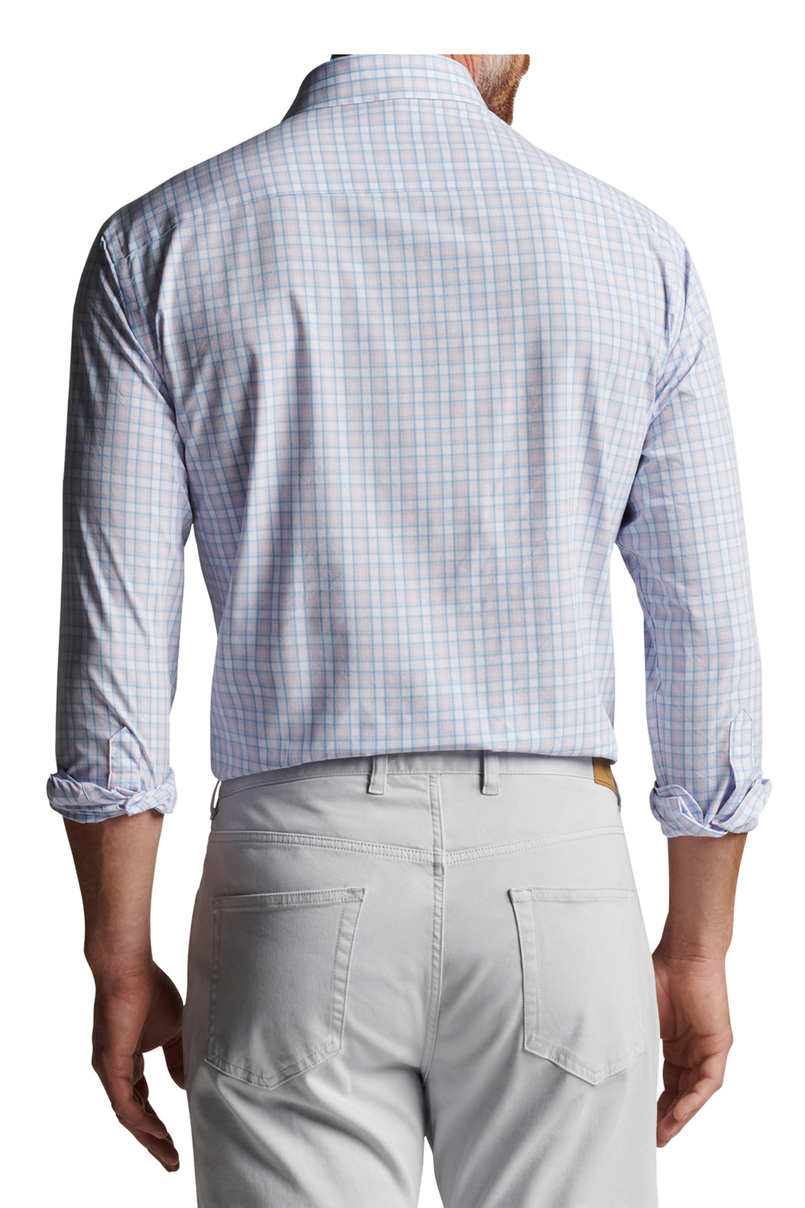 Peter Millar - Lee Palmer Pink & Blue Plaid Poplin Sport Shirt