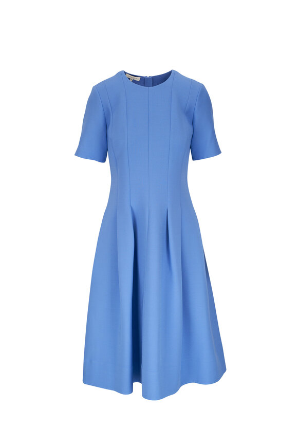 Lafayette 148 New York - Blue Iris Wool Crepe Midi Dress