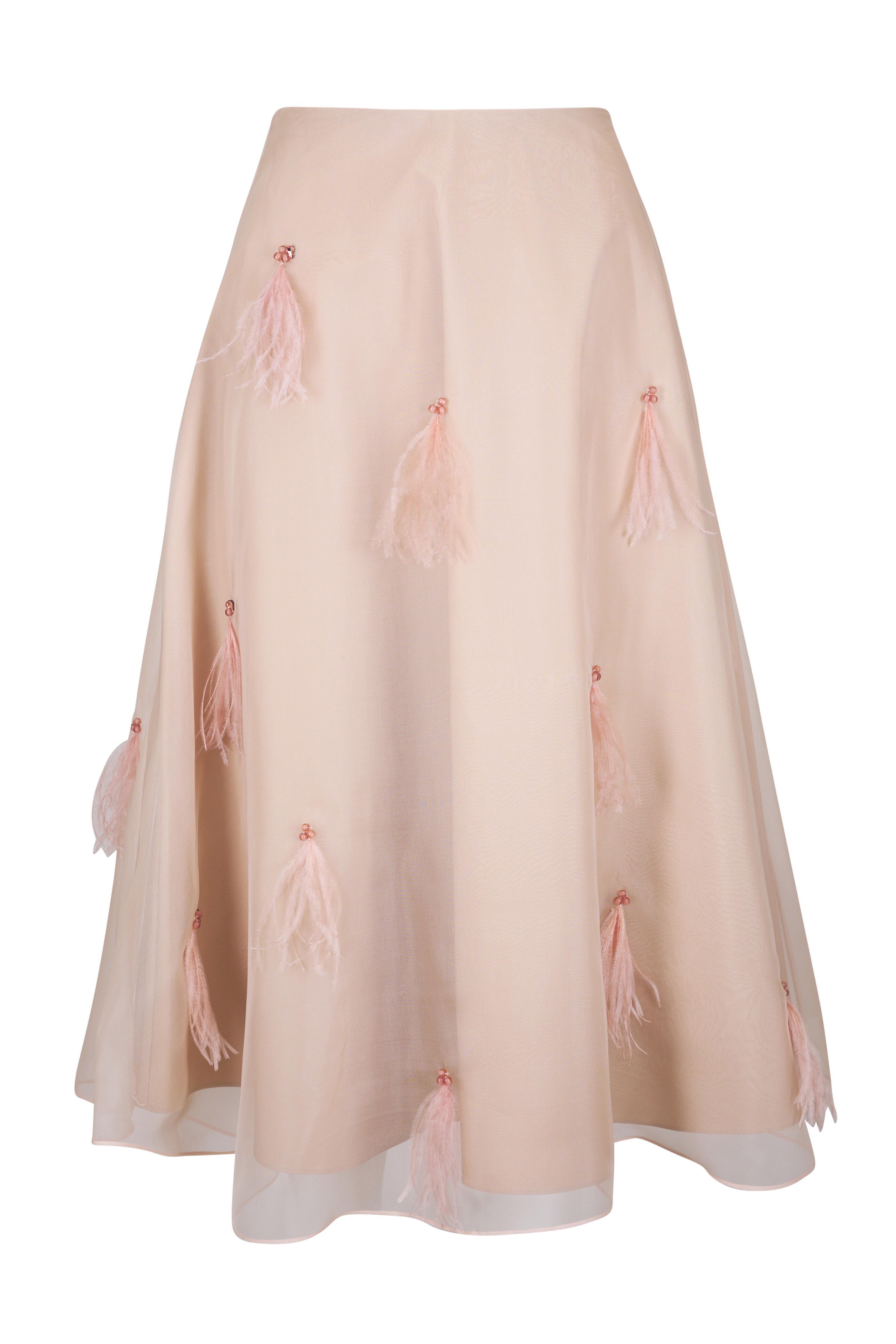 ドイツ　Dorothee Schumacherコート　サイズ2（M相当）　ピンク Dorothee Schumacher - Sheer Volumes Tan Silk Skirt