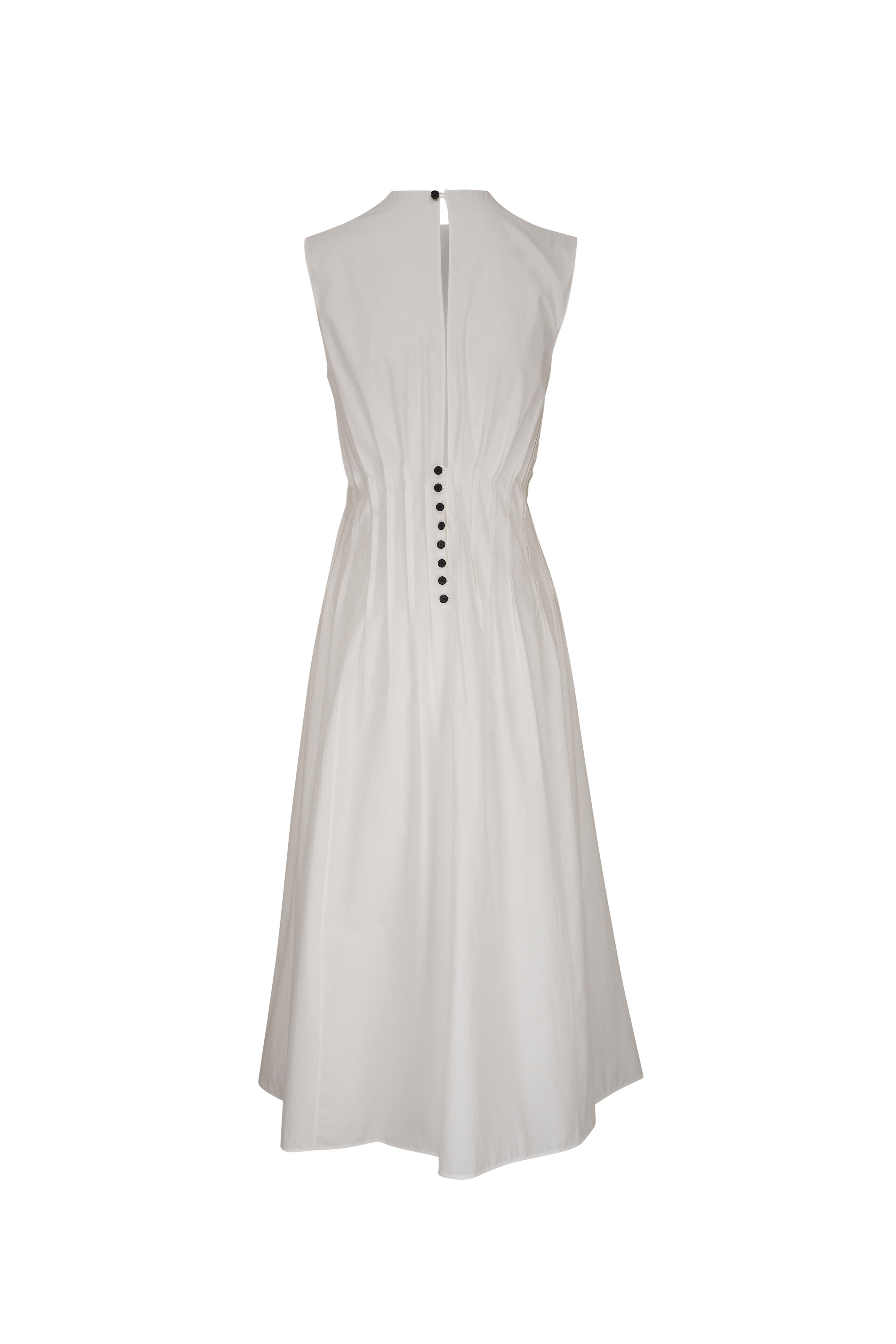 Khaite - Wes White Cotton Poplin Dress | Mitchell Stores