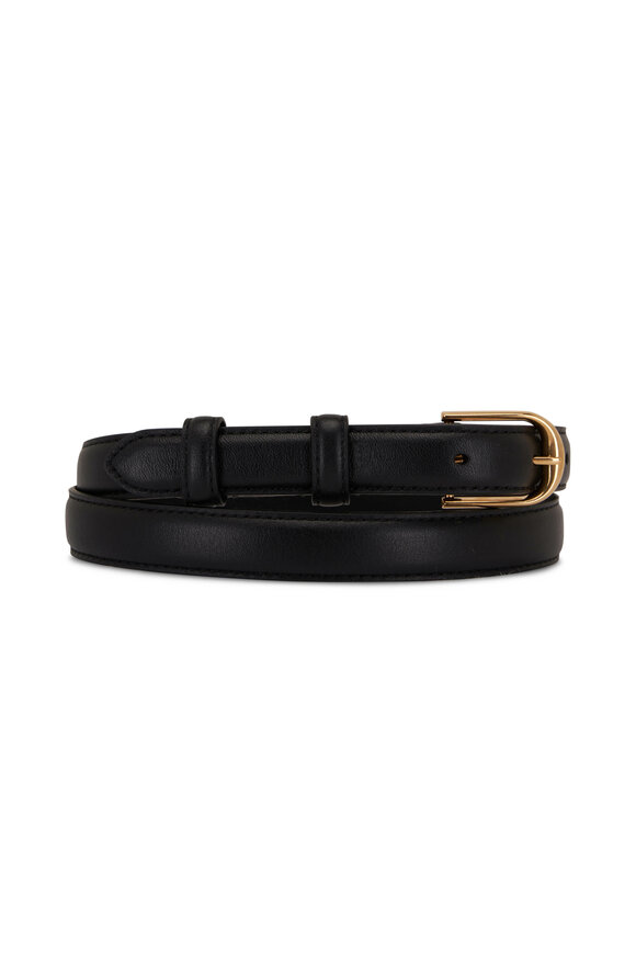 Nili Lotan Jane Black Leather Belt