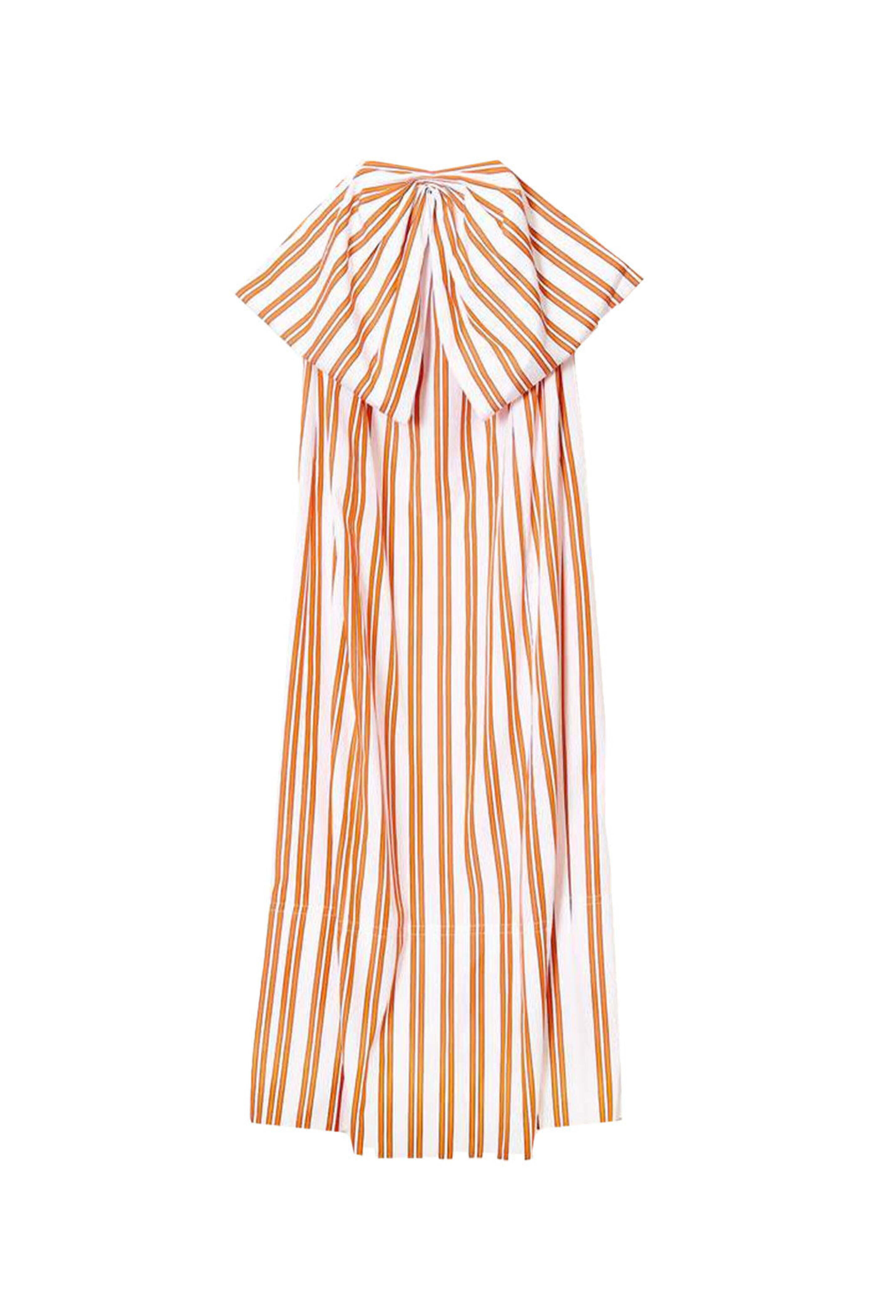 Nackiye - Orange Striped Dance Floor Gown
