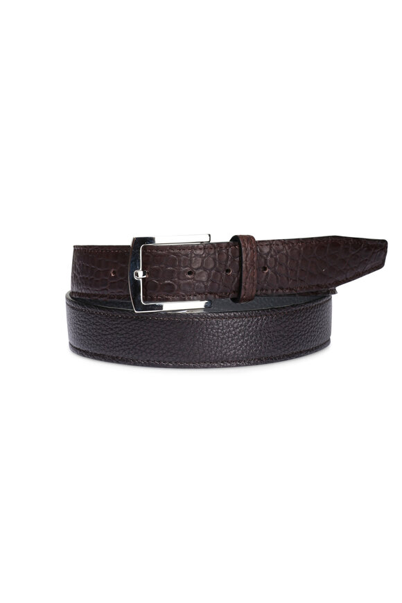 Kiton Brown Leather Belt