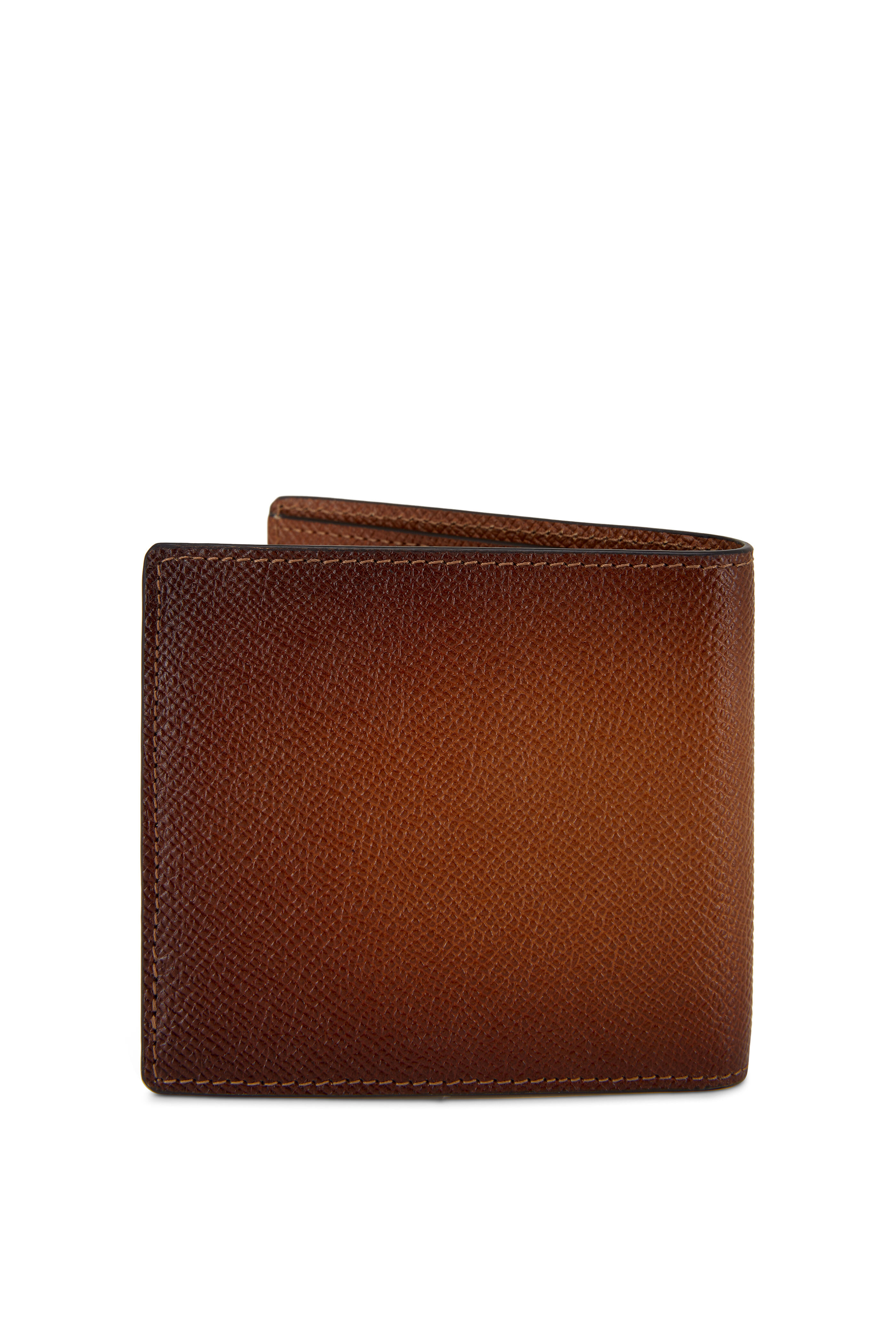 Santoni - Brown Leather Bi-Fold Wallet | Mitchell Stores