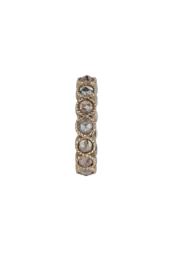 Sylva & Cie - 14K Yellow Gold Champagne Rose Cut Diamond Band