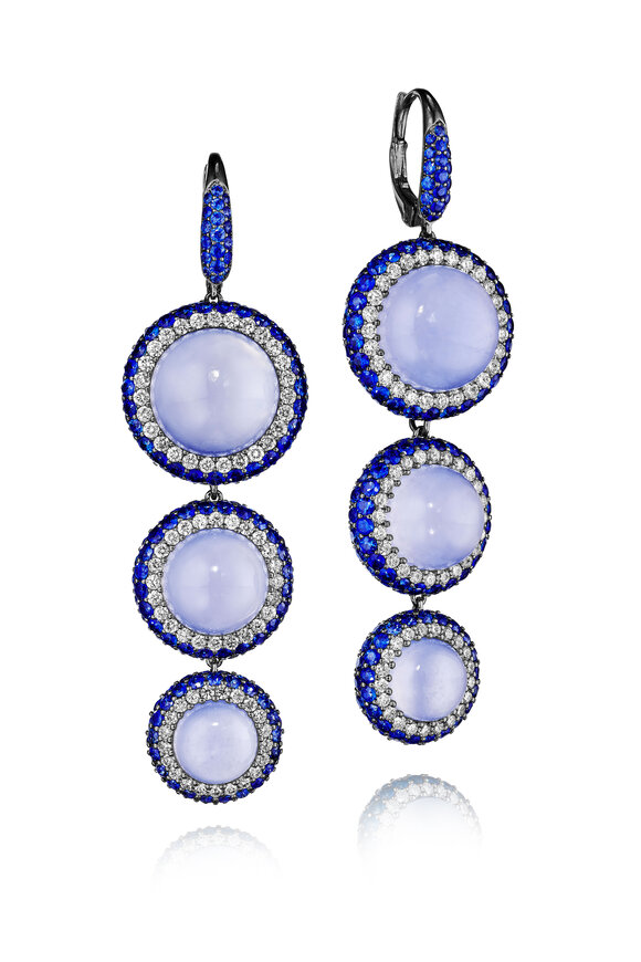 Nam Cho 18-karat Chalcedony Detachable Drop Earrings - view 1