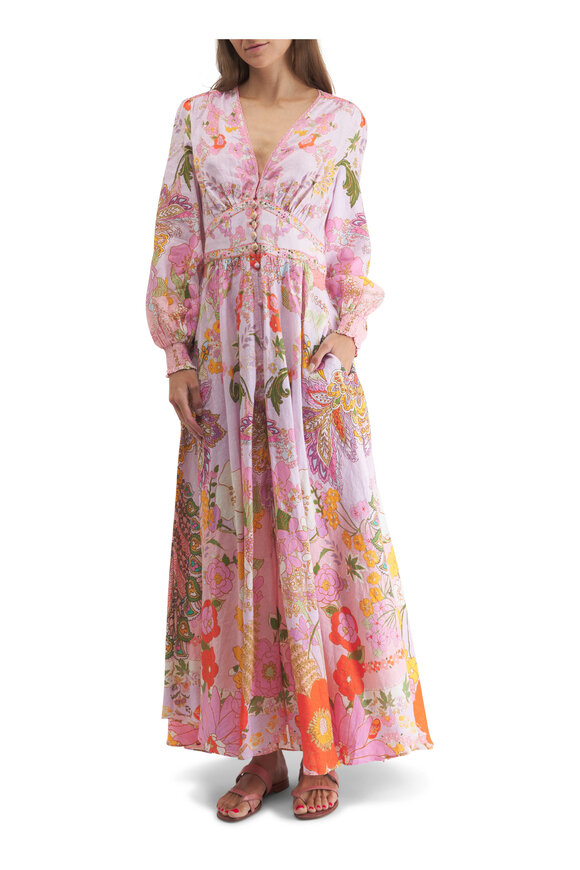Camilla - Clever Clogs Shaped Waistband Linen Dress 