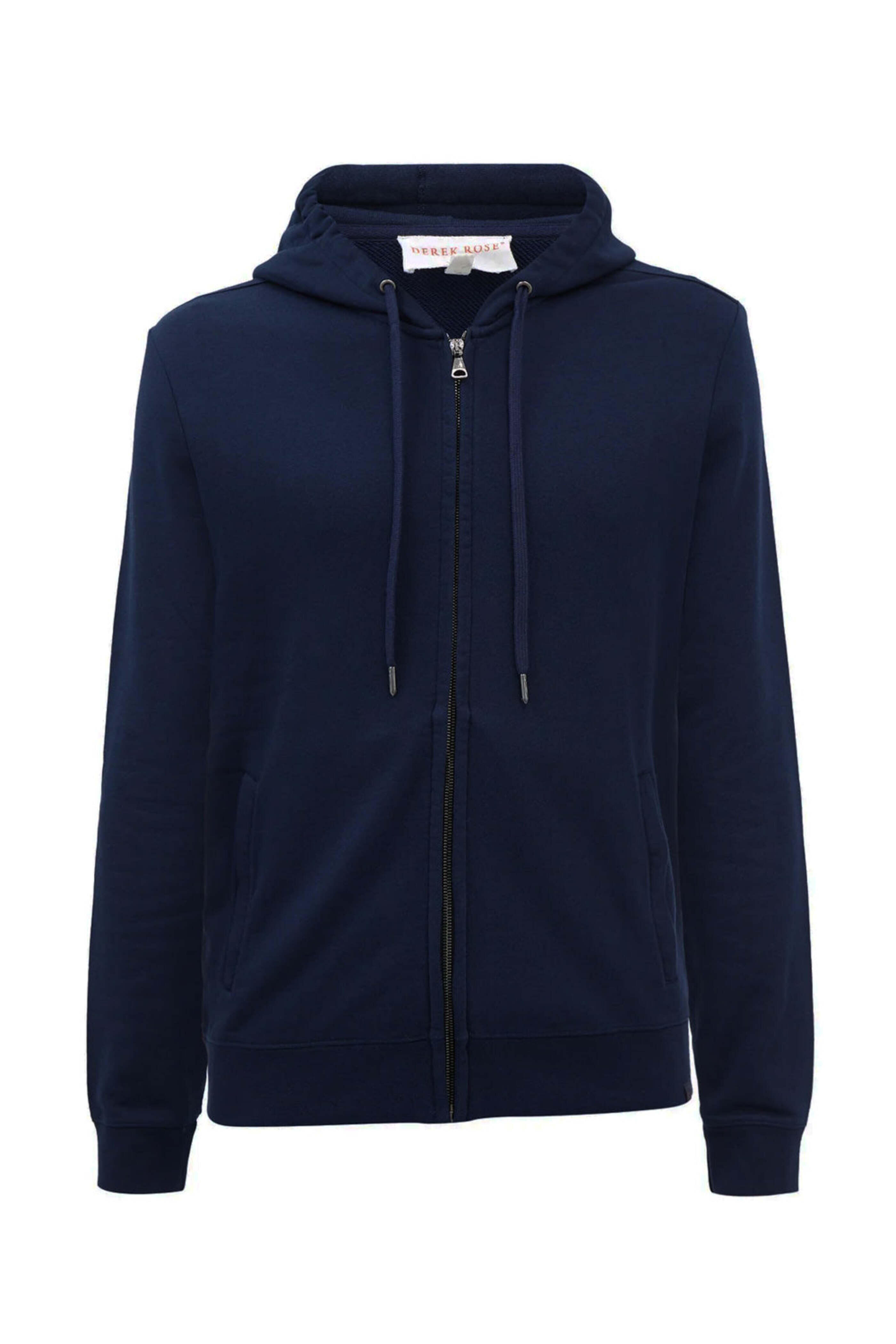 Derek Rose - Navy Quinn Modal Full Zip Hoodie
