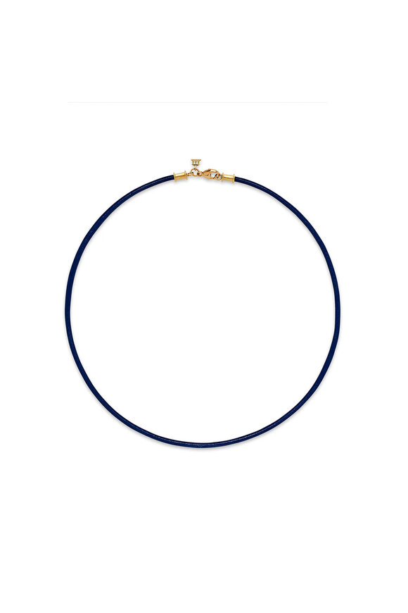 Temple St. Clair Blue Leather Cord
