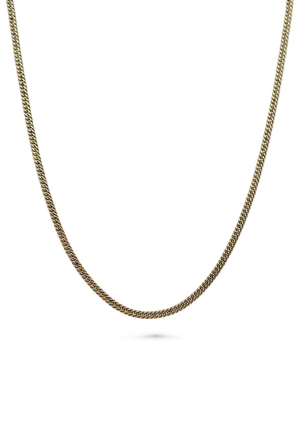 Kali Zoe 18k Yellow Gold Vintage Flat Curb Chain - view 1