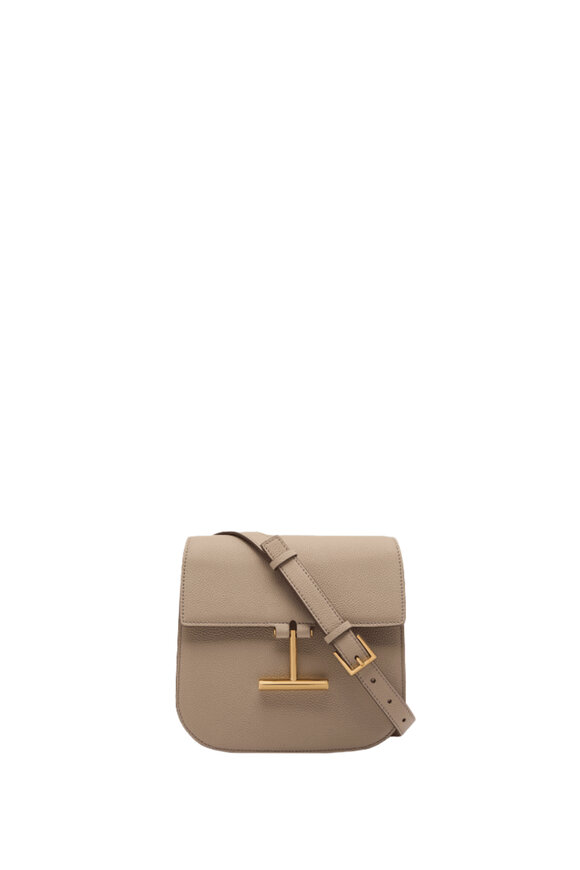 Tom Ford Mini Tara Light Beige Grained Leather Crossbody