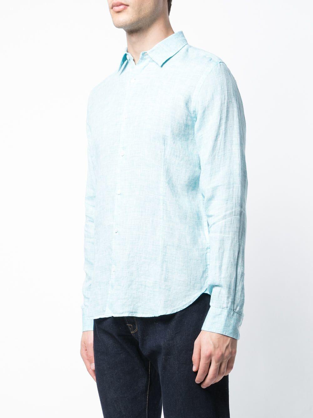 Orlebar Brown - Morton Scuba Blue Linen Sport Shirt