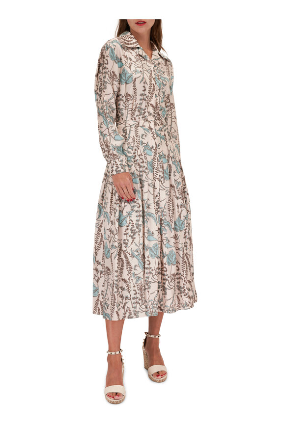 Lafayette 148 New York - Pampa Plume Multi Pleated Shirt Dress