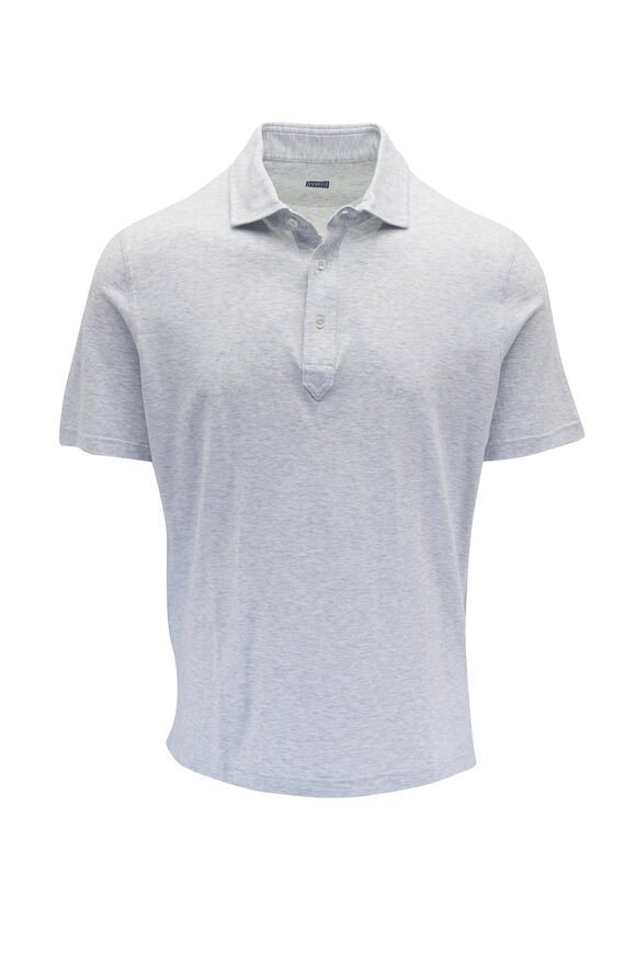 Fedeli Gray Jersey Cotton Polo