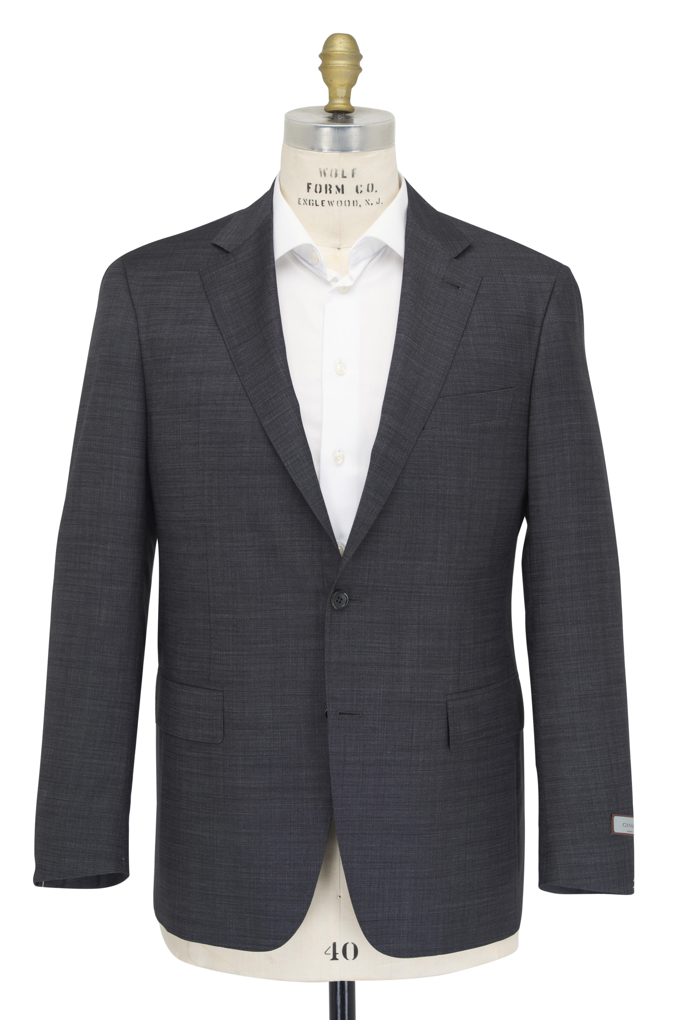 Canali - Gray Wool Denim Effect Suit