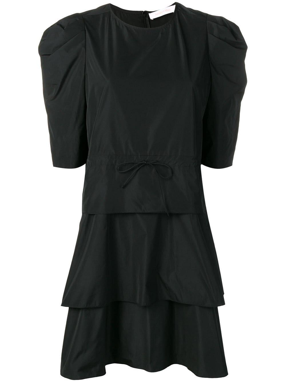 SEE BY CHLOE - see by chloe ブラウスセーター See by Chloé - Black Drawstring Waist Dress | Mitchell Stores