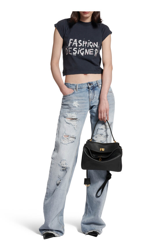 Balenciaga Small Rodeo Black Leather Top Handle Bag - view 3
