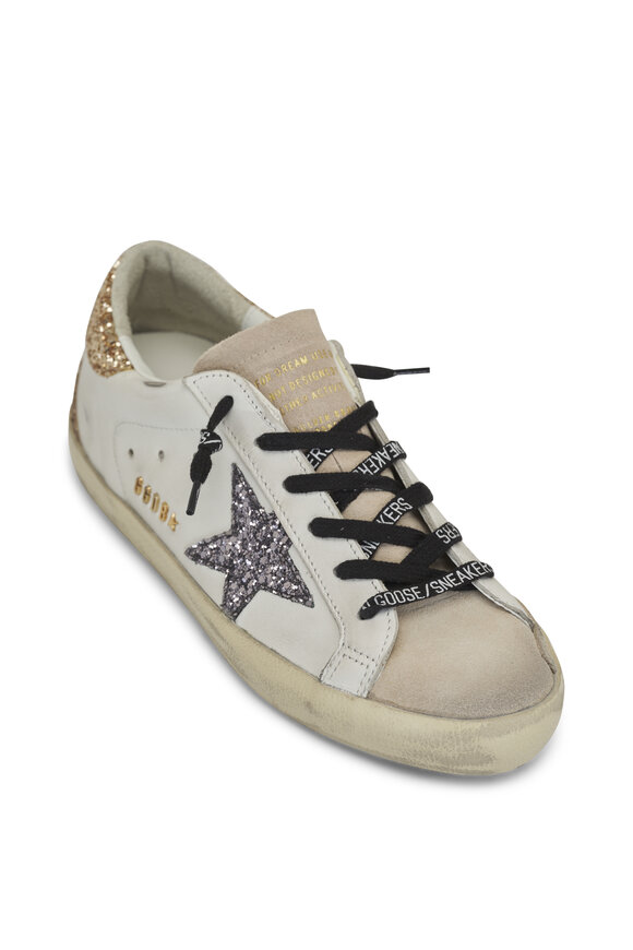 Golden Goose Superstar Classic Optic White Glitter Sneaker