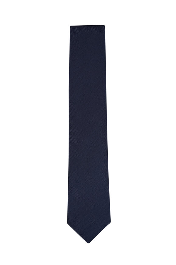Tom Ford - Solid Ink Silk & Cotton Necktie 