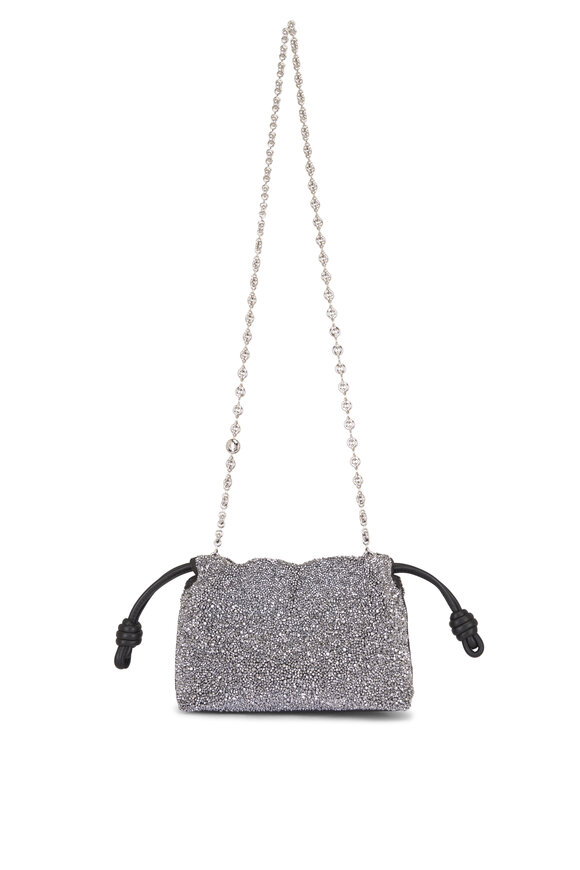 Loewe Mini Flamenco Black & Silver Beaded Leather Purse - view 3