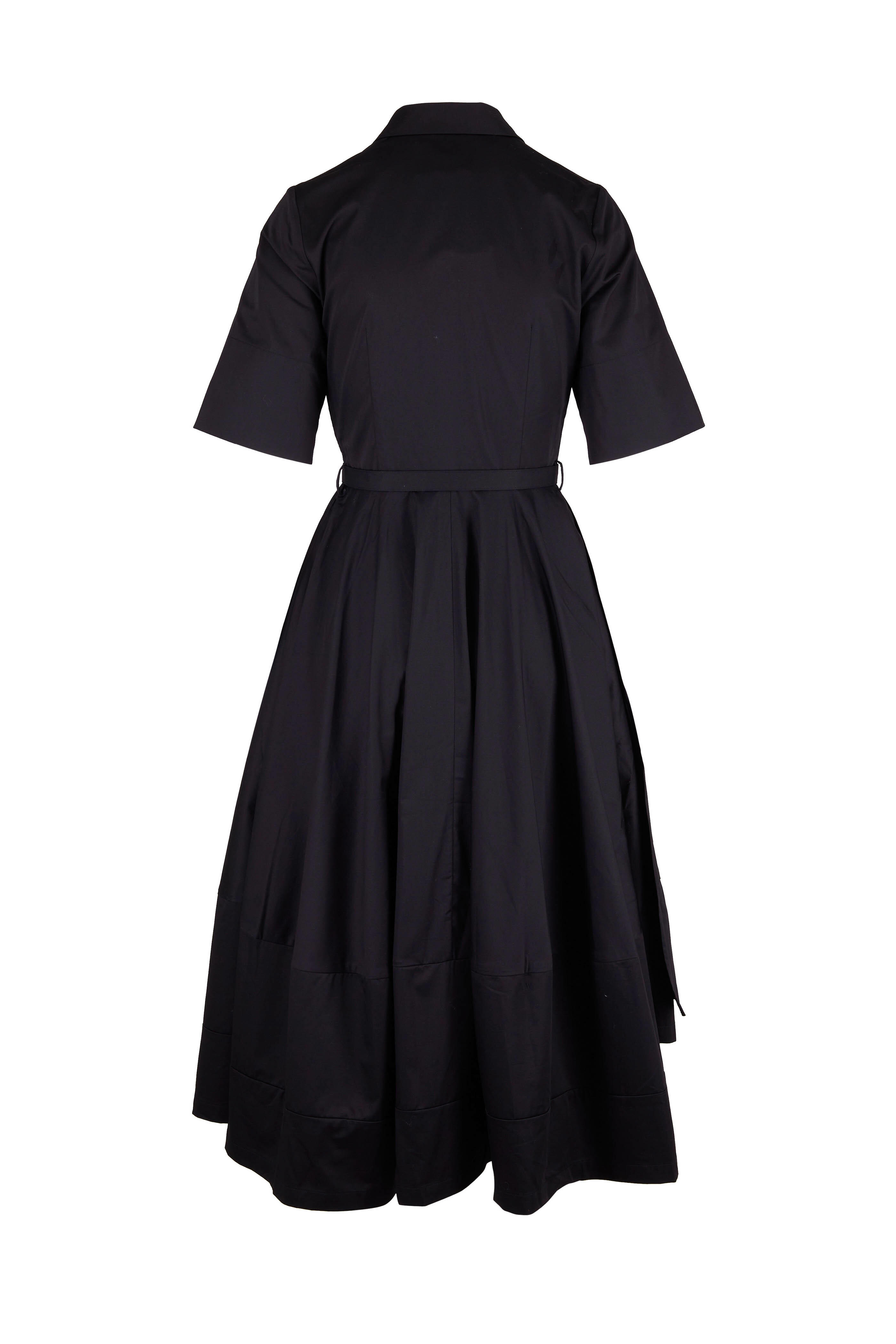 CO Collection - Essentials Black Short Sleeve Flared Dress