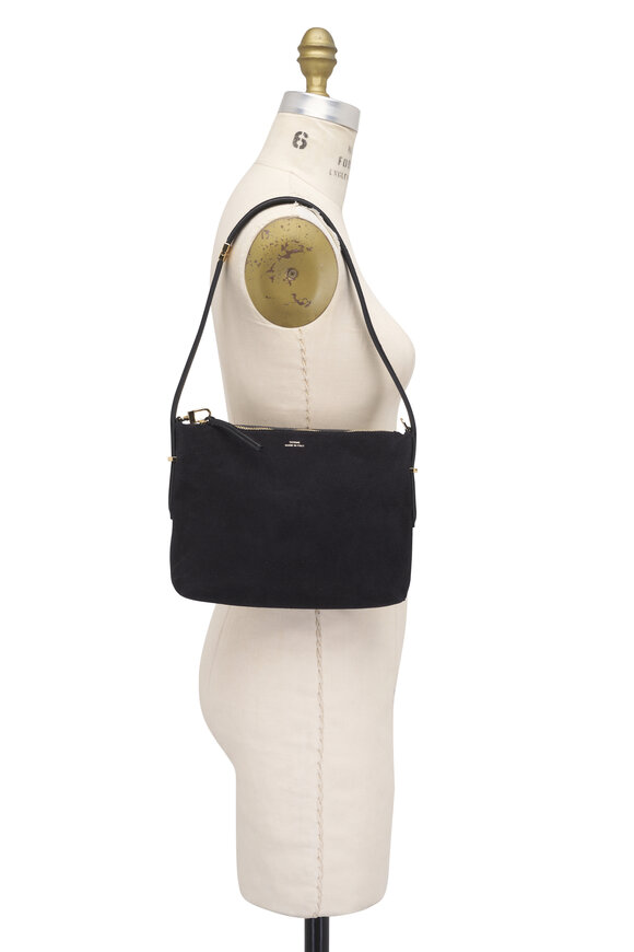 Totême Scoop Black Suede Wristlet Bag - view 6