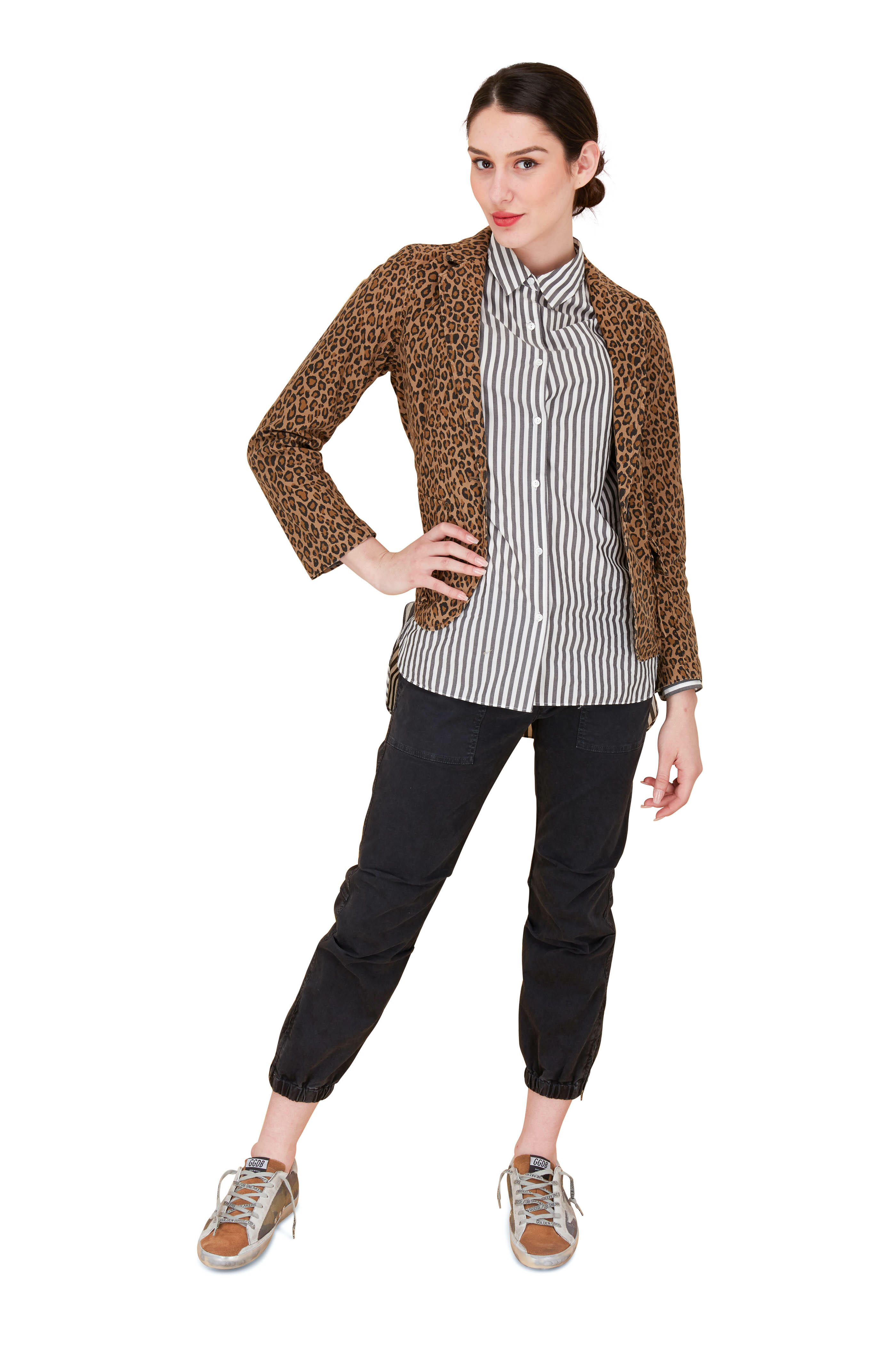 Nili Lotan - Noa Washed Black Striped Cotton Shirt