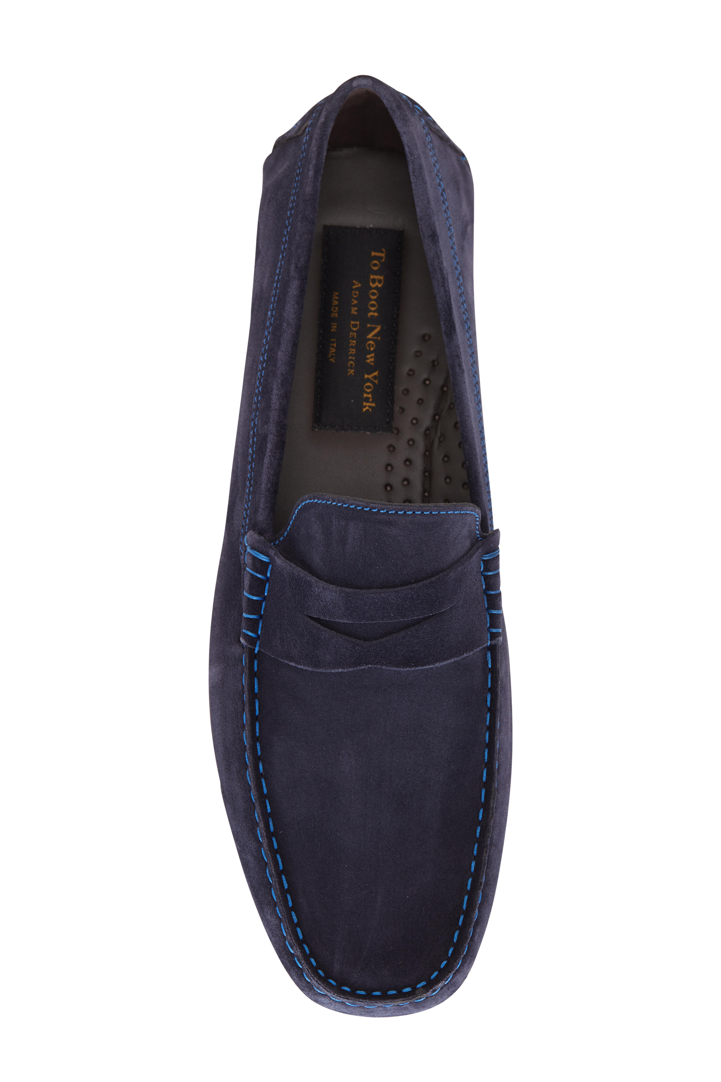 To Boot New York - Driver Blue Suede Loafer | Mitchell Stores