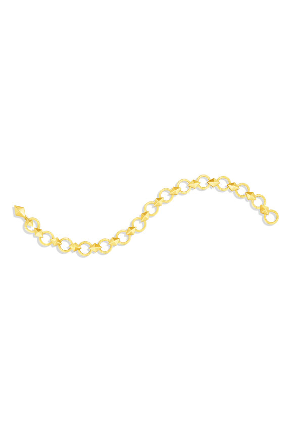 Cadar 18k Yellow Gold Python Link Bracelet - view 1