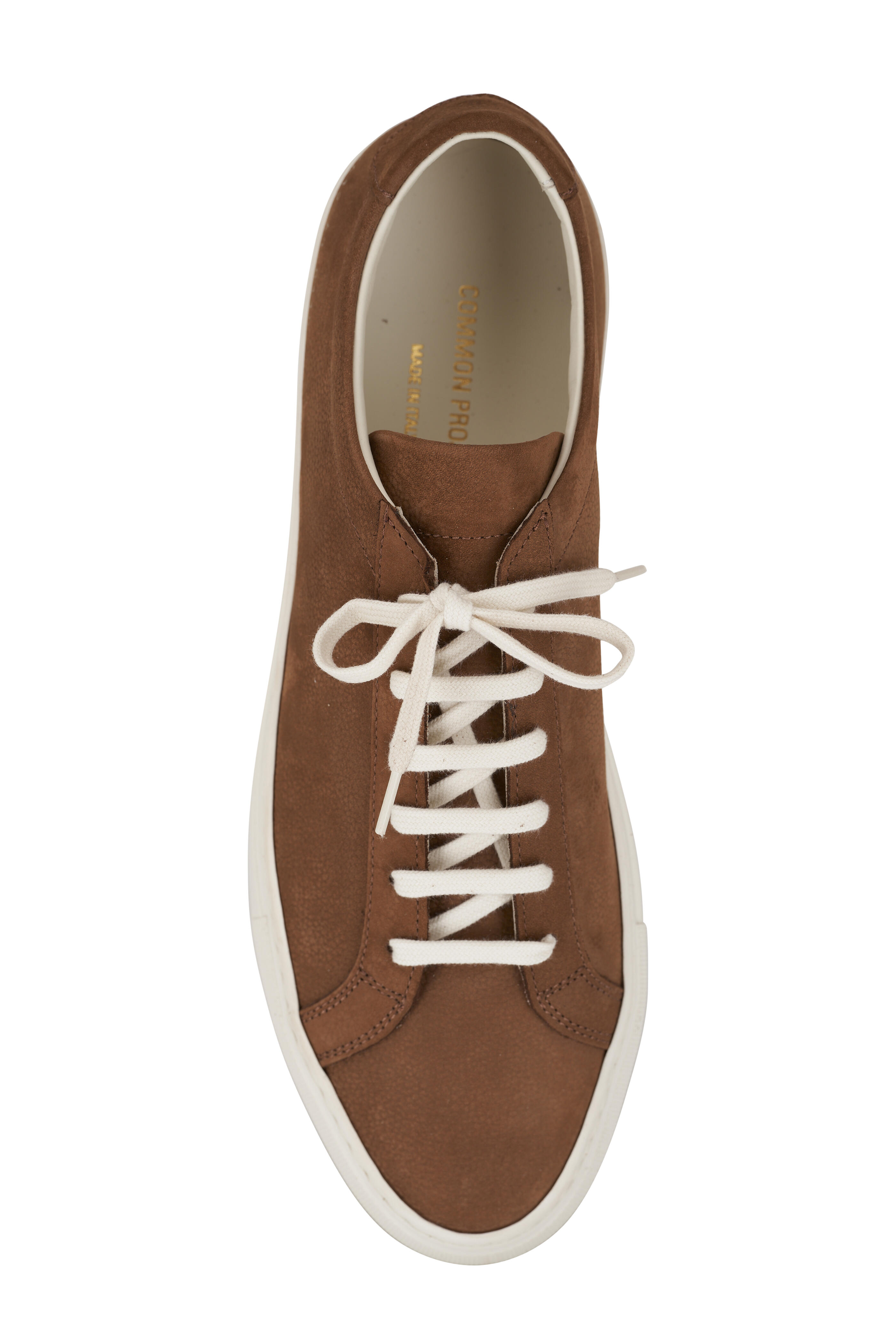 Common Projects - Contast Achilles Brown Leather Low Top Sneaker