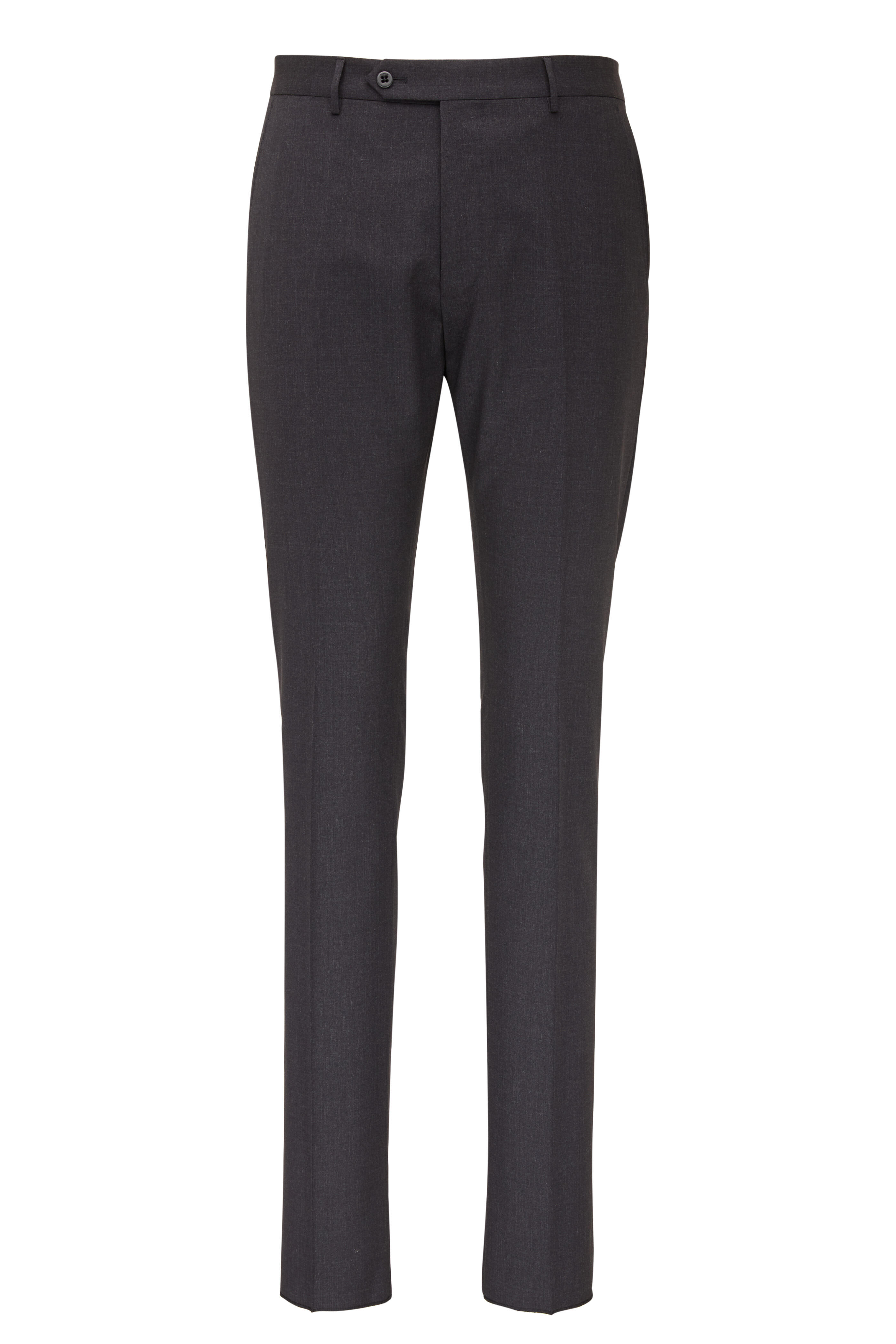 Zanella - Charcoal Wool Solid Stretch Pants | Mitchell Stores