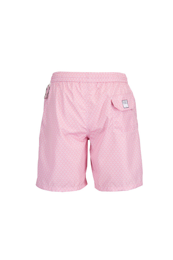 Fedeli Pink Positano Airstop Stampato Swim Trunks - view 2