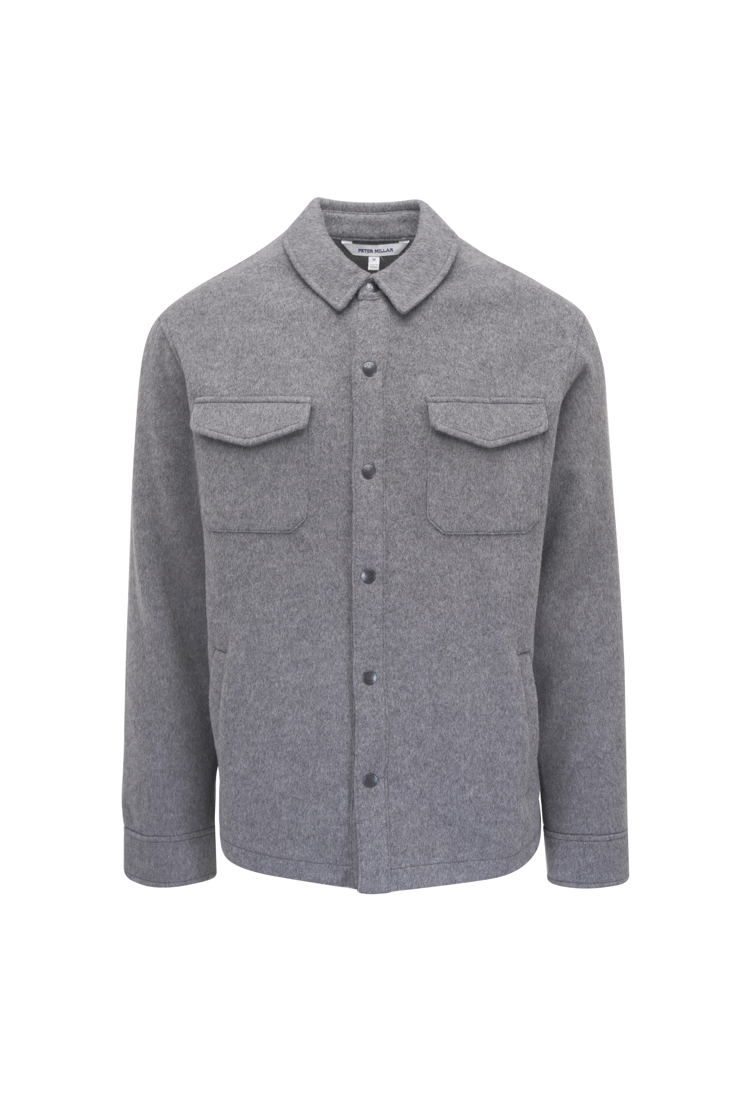 Peter Millar - Crown Flex Dark Gray Merino Wool Shirt Jacket