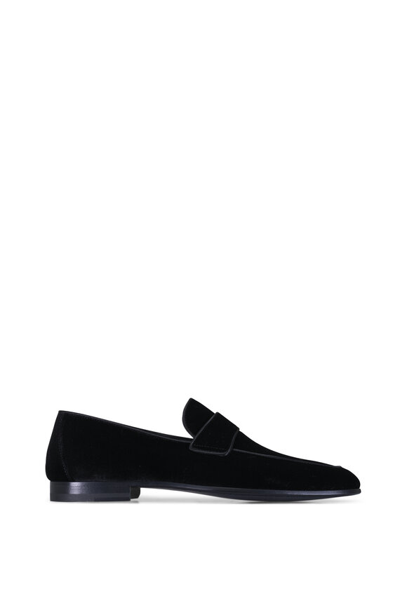 Magnanni Jasper Black Suede Penny Loafer - view 2