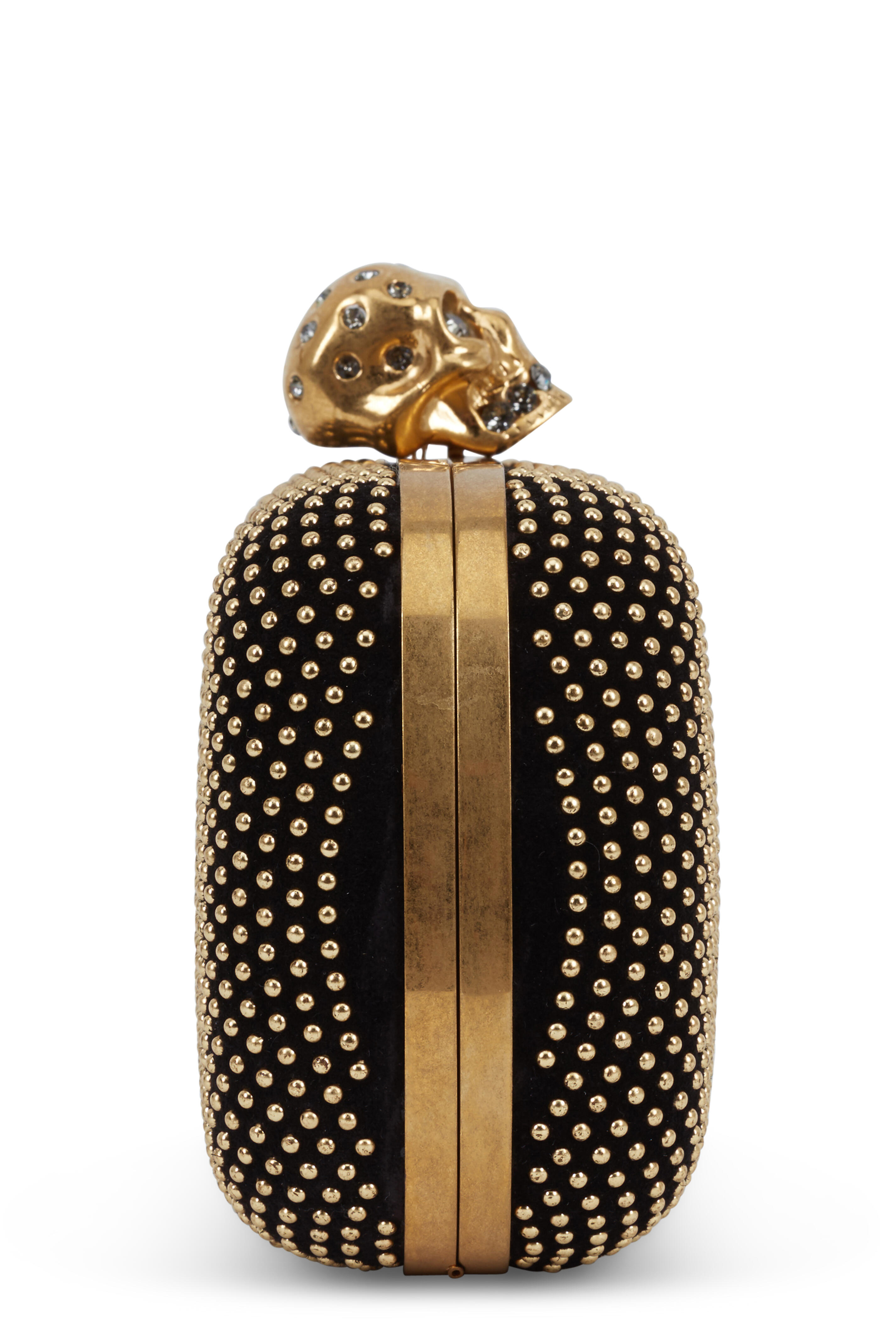 Alexander mcqueen gold discount clutch