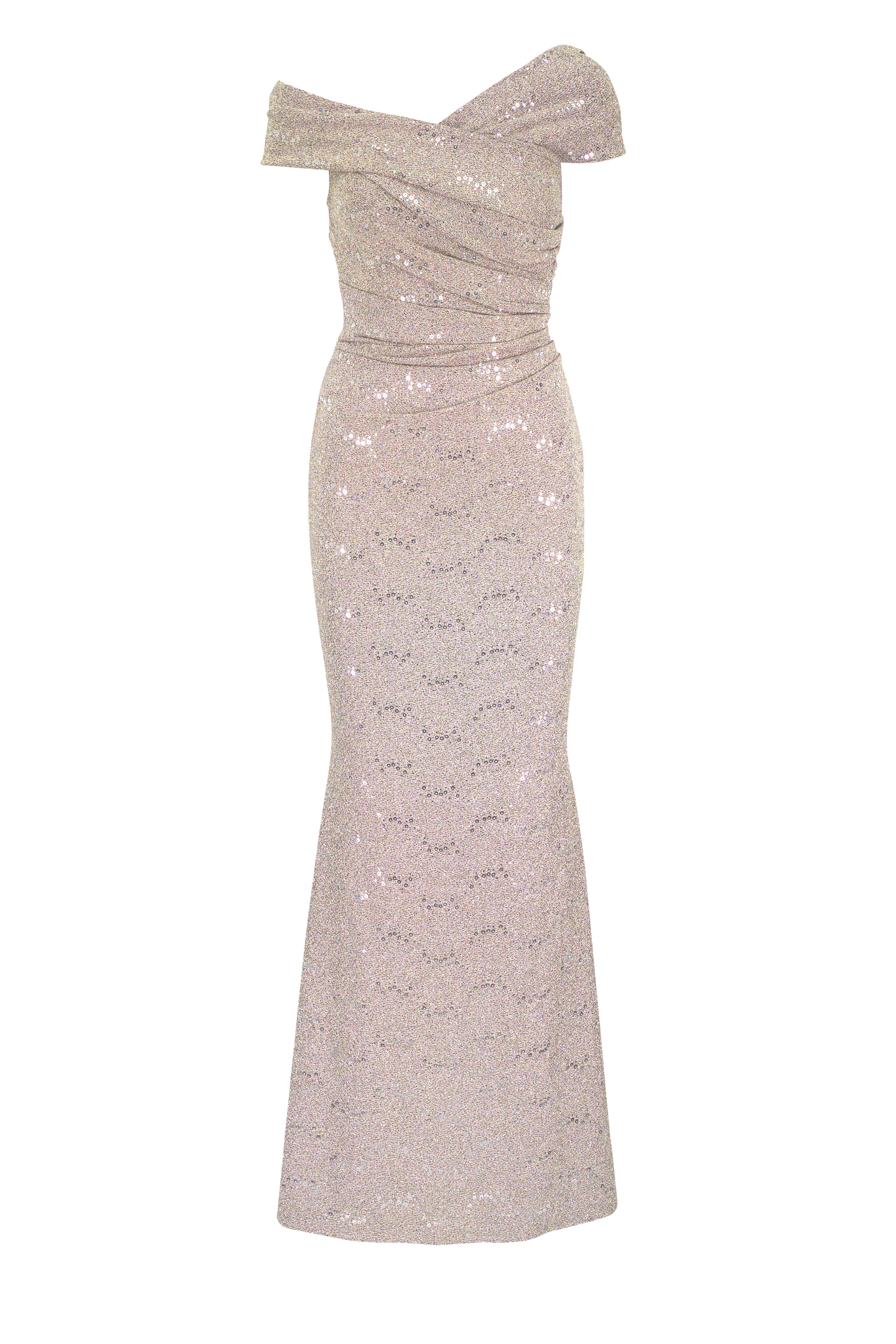Talbot Runhof - Mobina Platinum Evening Maxi Dress - view 1