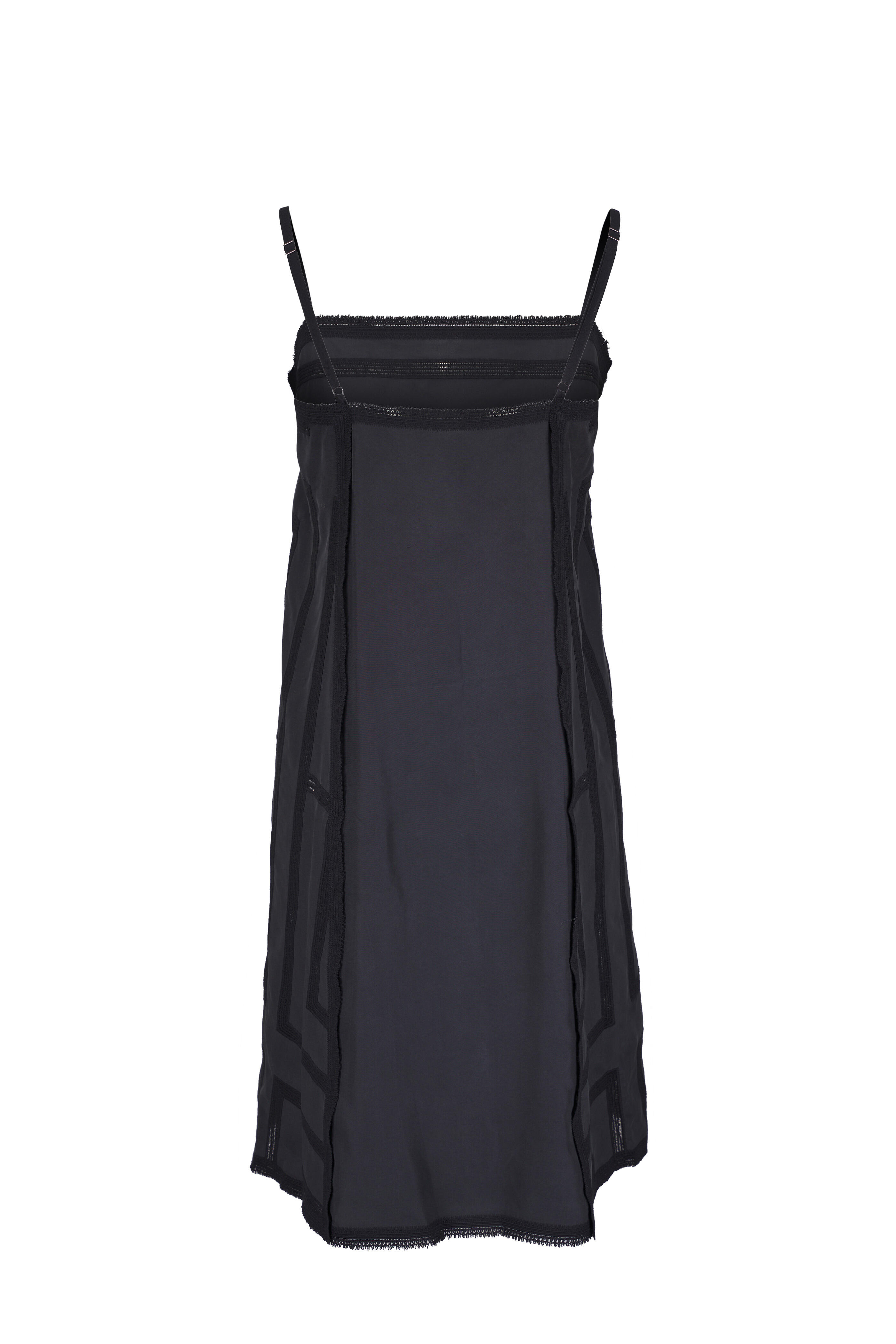 Totême - Washed Black Silk Monogram Dress