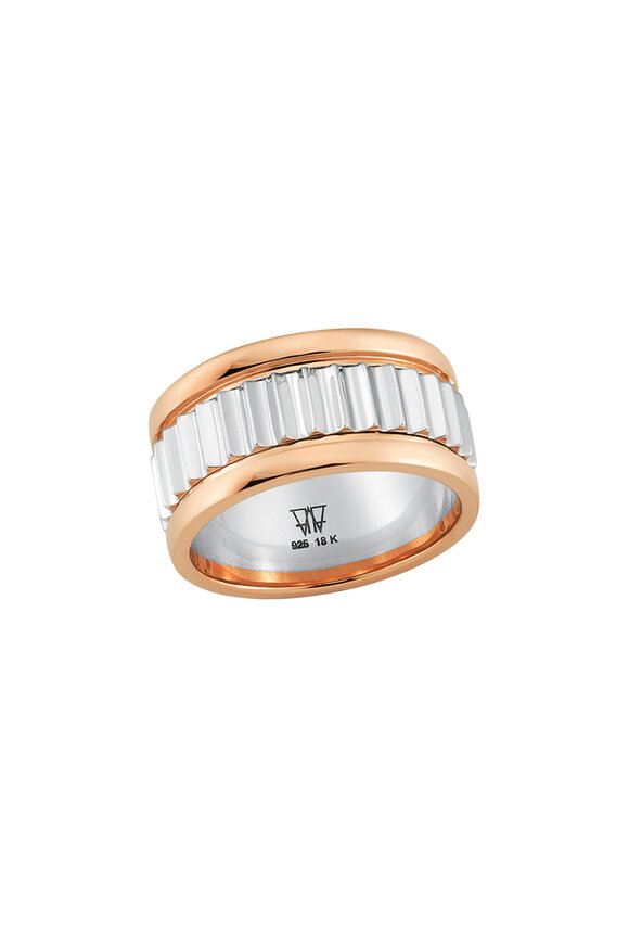 Walters Faith - Clive 18K Rose Gold & Sterling Silver Band Ring